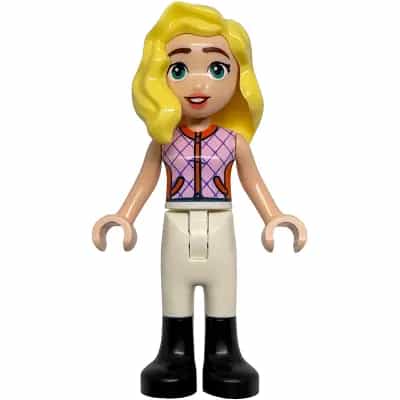 Friends Matilde - Bright Pink Sleeveless Jacket, White Trousers, Black Boots