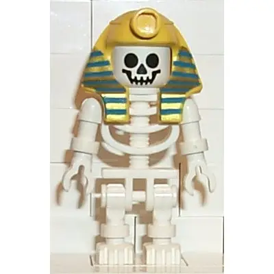 Skeleton with Standard Skull, Yellow Mummy Headdress with Pattern