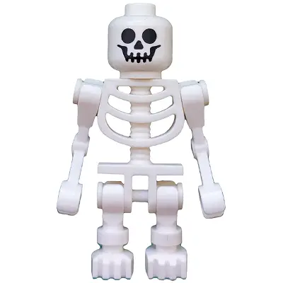Skeleton, Fantasy Era Torso with Standard Skull, Mechanical Arms Bent