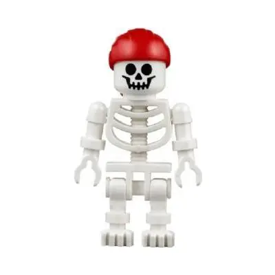 Skeleton - Standard Skull, Floppy Arms, Red Bandana with Double Tail in Back