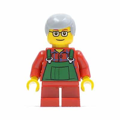 Overalls Farmer Green, Short Red Legs, Glasses (Boy)