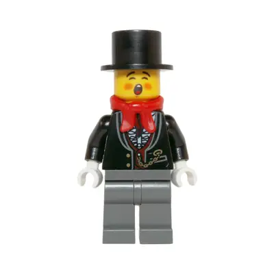 Caroler, Male - Tuxedo Shirt and Gold Watch Fob