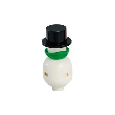 Snowman - Black Top Hat, Green Ninja Face Scarf