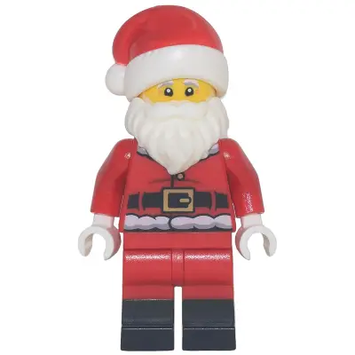 Santa - Fur Lined Jacket with 2 Wrinkles on Back, Red Legs with Black Boots, Santa Hat (Undetermined Type)