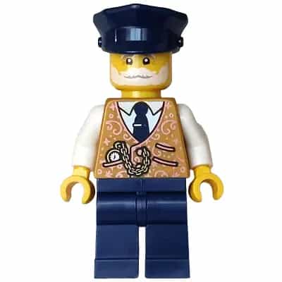 Holiday Express Train Conductor - Pearl Gold Vest, Dark Blue Legs and Hat