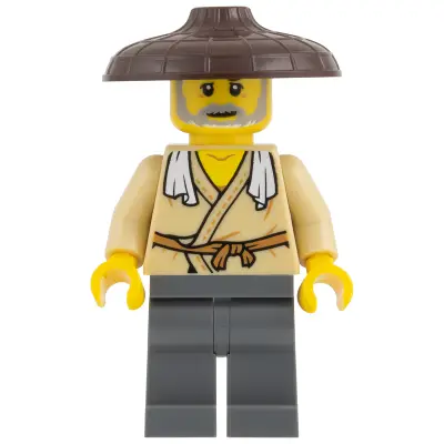 Farmer - Tan Vest, Dark Bluish Gray Legs, Dark Brown Hat