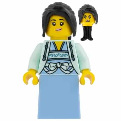 Chef - Light Aqua Vest, Black Hair, Bright Light Blue Skirt
