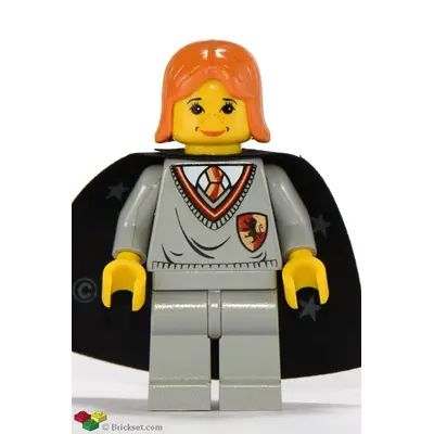 Ginny Weasley - Gryffindor Shield Torso, Light Gray Legs, Black Cape with Stars
