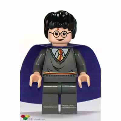 Harry Potter - Gryffindor Stripe Torso, Dark Bluish Gray Legs, Lilac Cape