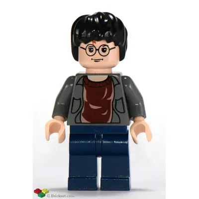 Harry Potter - Dark Bluish Gray Open Shirt Torso, Dark Blue Legs