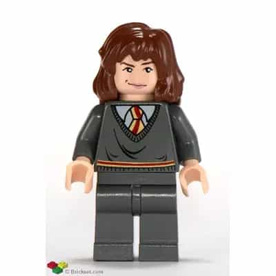 Hermione Granger - Gryffindor Stripe Torso, Dark Bluish Gray Legs, Sleeping / Awake Face