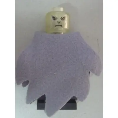 Lord Voldemort - Glow In Dark Trans Head, Dark Bluish Gray Dementor Style Cape