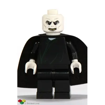 Lord Voldemort - White Head, Black Cape, Dark Green Robe Lines