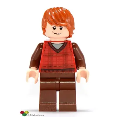 Ron Weasley - Red Tartan Sweater, Reddish Brown Legs