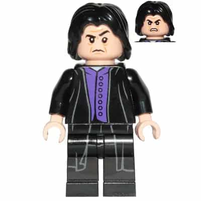 Professor Severus Snape - Dark Purple Shirt, Black Robes, Printed Legs, Shirt Tail