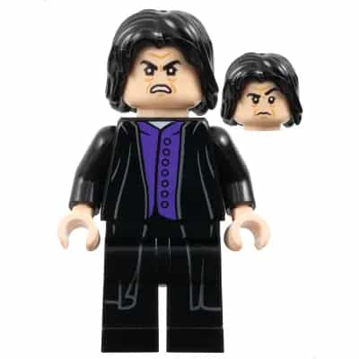 Professor Severus Snape - Dark Purple Shirt, Black Robes, Printed Legs, No Shirt Tail