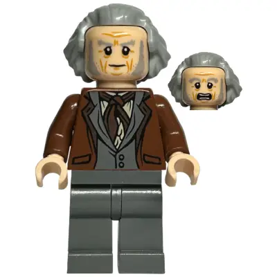 Garrick Ollivander - Reddish Brown Jacket, Hair Swept Back