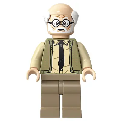 Ernie Prang - Olive Green Vest Knit, Half Bald, Dark Tan Legs