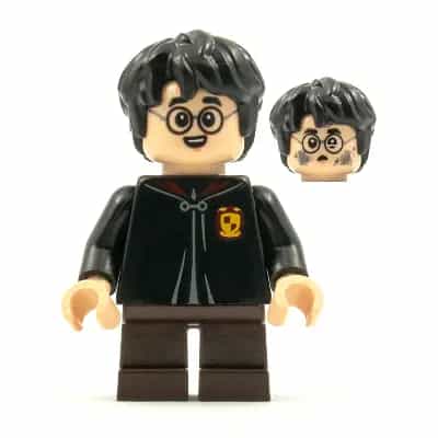 Harry Potter - Black Torso Gryffindor Robe, Dark Brown Short Legs