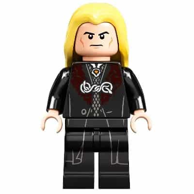 Lucius Malfoy - Black Robe, Bright Light Yellow Hair, Printed Legs
