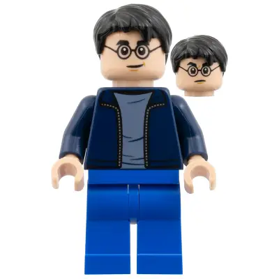 Harry Potter - Dark Blue Open Jacket over Sand Blue Shirt, Blue Legs