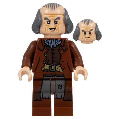Argus Filch - Bald on Top, Reddish Brown Jacket, Printed Legs