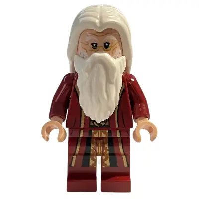 Albus Dumbledore - Dark Red Robe, White Hair, Plain Arms
