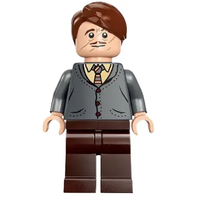 Professor Remus Lupin - Dark Bluish Gray Cardigan, Tan Shirt