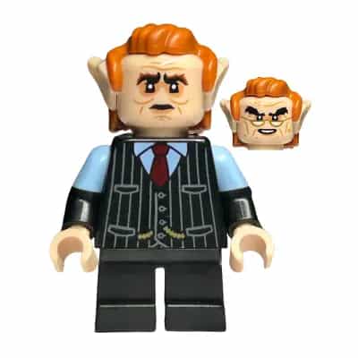Goblin - Black Pinstripe Vest, Dark Orange Hair