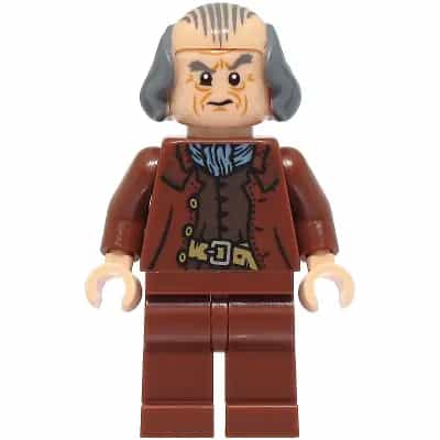 Argus Filch - Bald on Top, Reddish Brown Jacket, Plain Legs