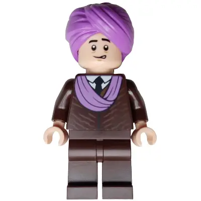 Professor Quirinus Quirrell - Dark Brown Robe, Medium Lavender Turban