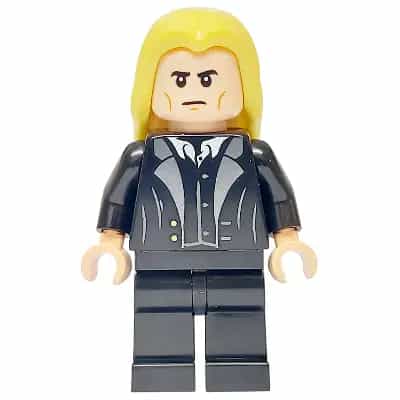 Lucius Malfoy - Black Suit, Bright Light Yellow Hair, Plain Legs