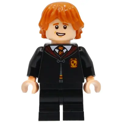 Ron Weasley - Gryffindor Robe Clasped, Black Medium Legs, Open Mouth Smile
