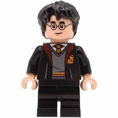 Harry Potter - Gryffindor Robe Open, Black Medium Legs, Hair Thick and Messy