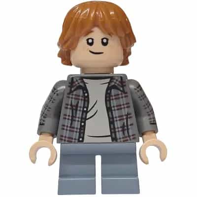 Ron Weasley - Plaid Shirt, Printed Arms, Sand Blue Short Legs