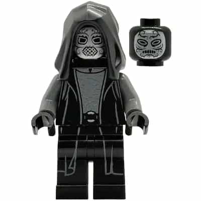 Death Eater - Black Hood, Dark Bluish Gray Arms, Large Open Mouth / Squinting Eyes