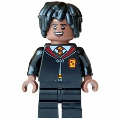 Lee Jordan - Gryffindor Robe Clasped, Black Medium Legs, Hair Short Layered Mop Top