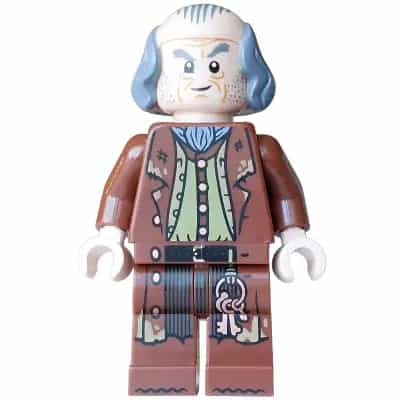 Argus Filch - Bald on Top, Reddish Brown Coat, Dark Tan Vest, Olive Green Shirt