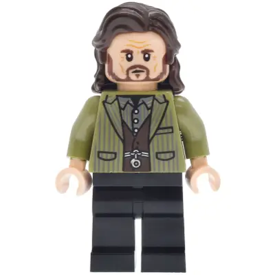 Sirius Black - Dark Brown Hair, Olive Green Jacket, Black Plain Legs