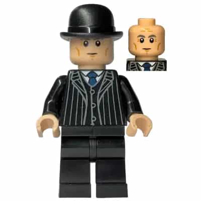 Minister of Magic (Cornelius Fudge) - Suit with Dark Blue Tie, Dark Bluish Gray Eyebrows