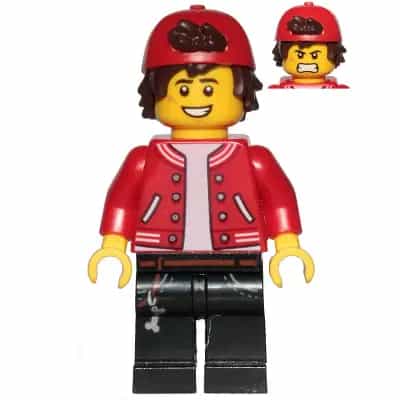 Jack Davids - Red Jacket with Backwards Cap (Large Smile with Teeth / Angry)