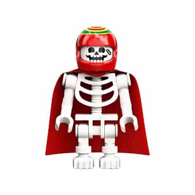Skeleton - Red Cape and Helmet, Bent Arms (Douglas Elton / El Fuego)