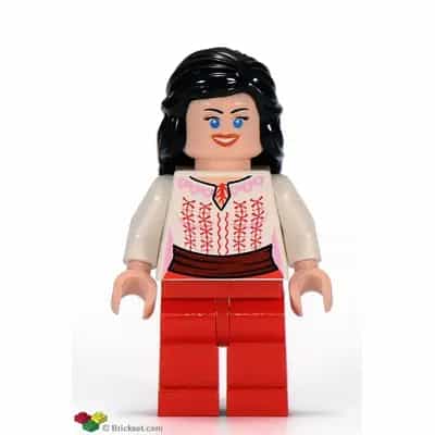 Marion Ravenwood - White Shirt with Dark Red Sash, Red Legs