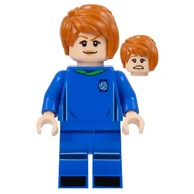 Soccer Player, Female, Blue Uniform, Light Nougat Skin, Dark Orange Side Bangs