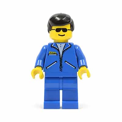Jacket Blue - Blue Legs, Black Male Hair, Sunglasses