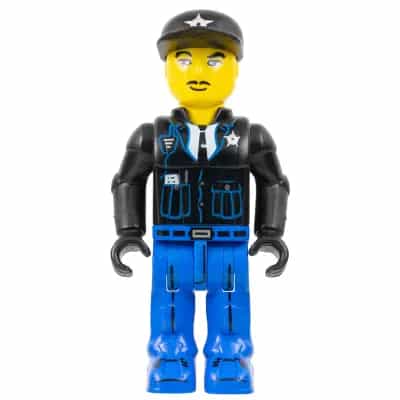 Police - Blue Legs, Black Jacket, Black Cap with Star (4154543)