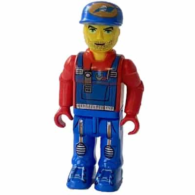 Crewman with Blue Overalls, Red Shirt