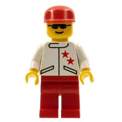 Jacket 2 Stars White - Red Legs, Red Cap
