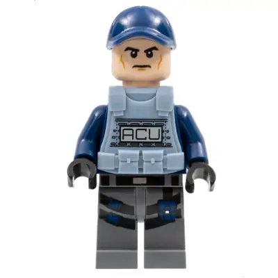 ACU Trooper - Male, Dark Blue Cap, Light Nougat Head, Sand Blue Body Armor Vest