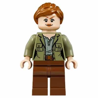 Claire Dearing - Olive Green Jacket over Sand Green Shirt, Reddish Brown Legs